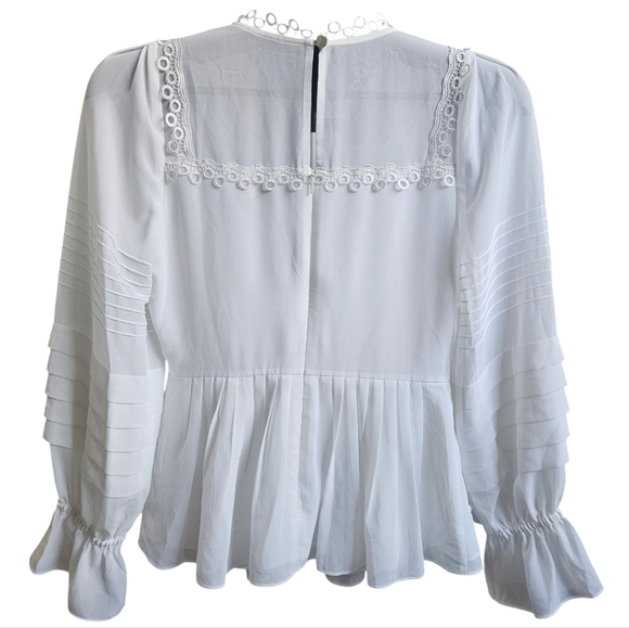 Ted Baker Robbee White Blouse Size 4 - Picture 4 of 14